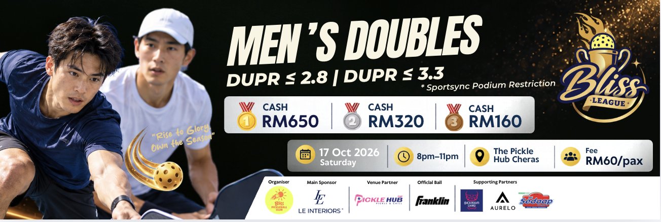 🏆 BLISS LEAGUE 🏆 MEN'S DOUBLES ≤2.8 | MEN'S DOUBLES ≤3.3 (1017)